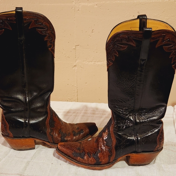 Lucchese Women's hand tooled western boots - Picture 1 of 4